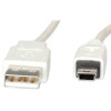 STANDARD USB2.0 kabel TIP A(M) na Mini 5-pin(M), 1.8m, bež